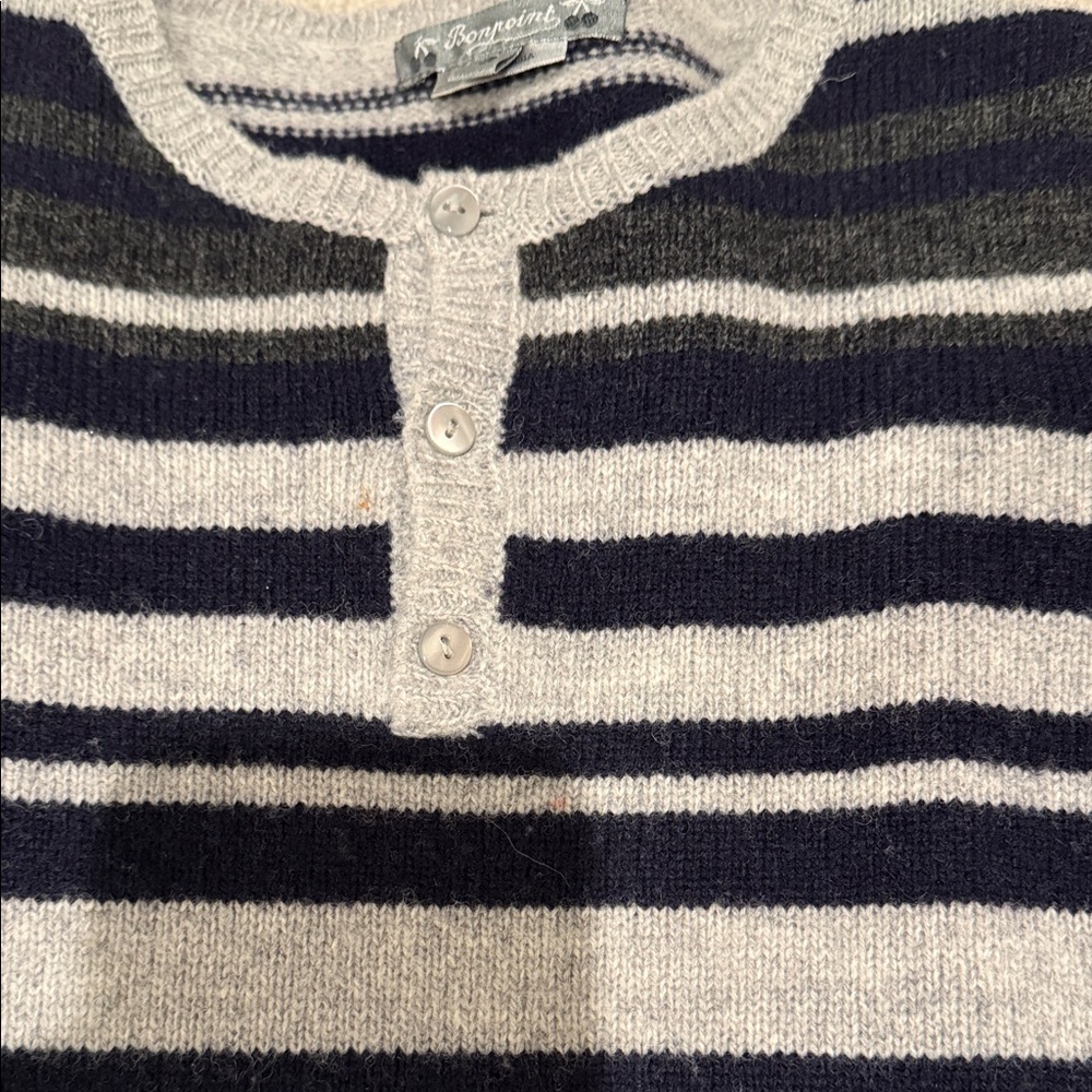 Bonpoint Cashmere Black and Gray Sweater, size 6 - Picture 6 of 6